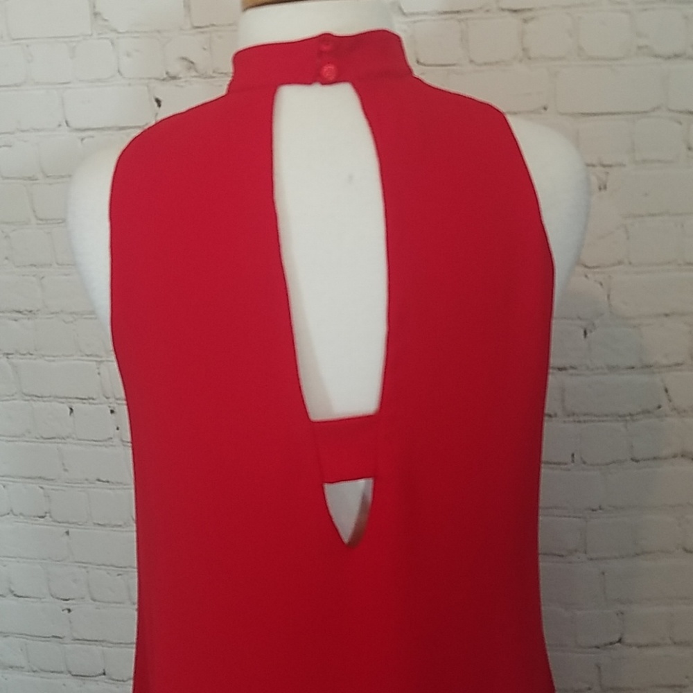 Red Mod Style Dress View 3